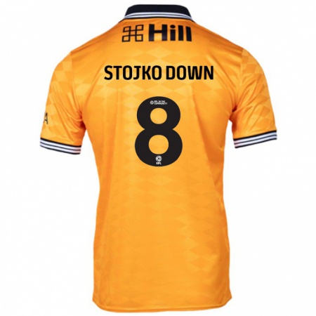 Kandiny Homme Maillot Alysha Stojko-Down #8 Orange Tenues Domicile 2024/25 T-Shirt