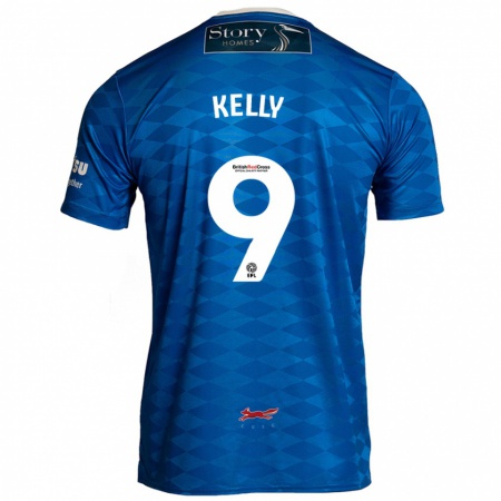 Kandiny Homme Maillot Georgie Kelly #9 Bleu Tenues Domicile 2024/25 T-Shirt