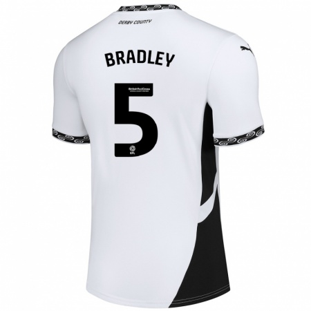 Kandiny Homme Maillot Sonny Bradley #5 Blanc Noir Tenues Domicile 2024/25 T-Shirt