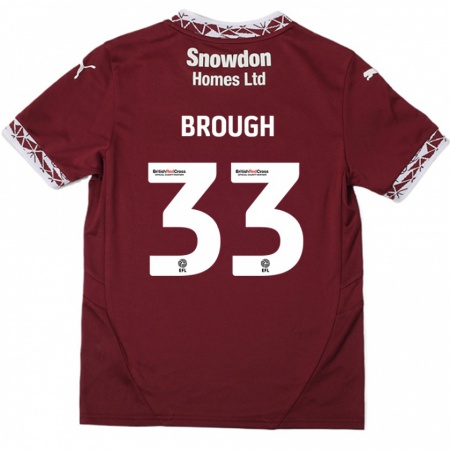 Kandiny Homme Maillot Patrick Brough #33 Bordeaux Tenues Domicile 2024/25 T-Shirt