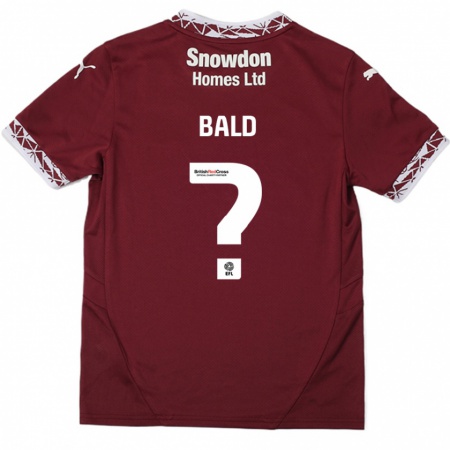 Kandiny Homme Maillot Marcus Bald #0 Bordeaux Tenues Domicile 2024/25 T-Shirt