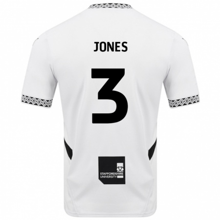 Kandiny Homme Maillot Dan Jones #3 Blanc Tenues Domicile 2024/25 T-Shirt