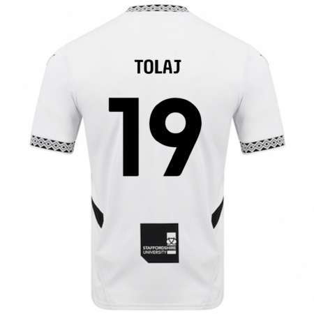 Kandiny Homme Maillot Lorent Tolaj #19 Blanc Tenues Domicile 2024/25 T-Shirt