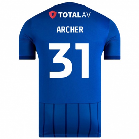 Kandiny Homme Maillot Jordan Archer #31 Bleu Tenues Domicile 2024/25 T-Shirt