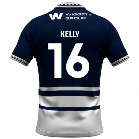 Kandiny Homme Maillot Daniel Kelly #16 Bleu Marine Blanc Tenues Domicile 2024/25 T-Shirt