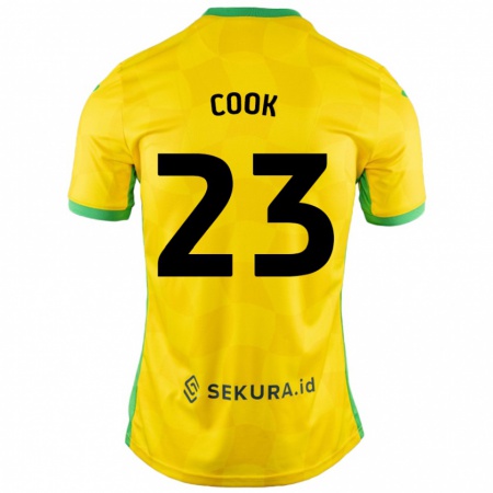 Kandiny Homme Maillot Olivia Cook #23 Jaune Vert Tenues Domicile 2024/25 T-Shirt