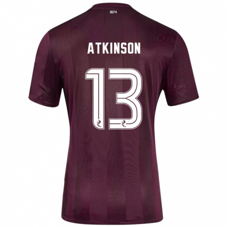 Kandiny Homme Maillot Nathaniel Atkinson #13 Bordeaux Tenues Domicile 2024/25 T-Shirt