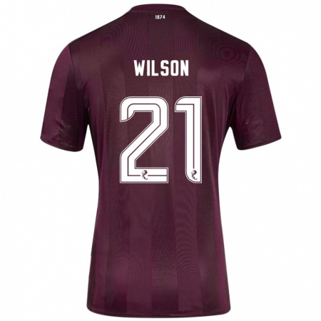 Kandiny Homme Maillot James Wilson #21 Bordeaux Tenues Domicile 2024/25 T-Shirt