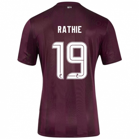 Kandiny Homme Maillot Luke Rathie #19 Bordeaux Tenues Domicile 2024/25 T-Shirt