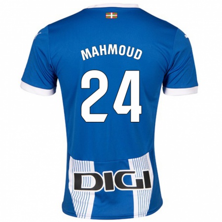 Kandiny Homme Maillot Abdallahi Mahmoud #24 Bleu Tenues Domicile 2024/25 T-Shirt