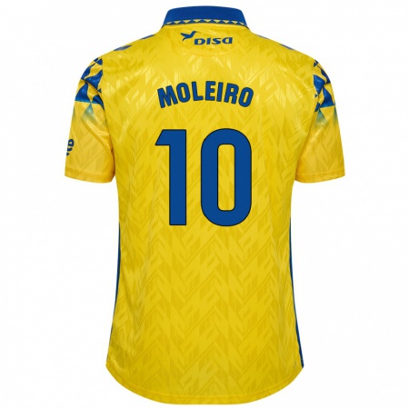 Kandiny Homme Maillot Alberto Moleiro #10 Jaune Bleu Tenues Domicile 2024/25 T-Shirt