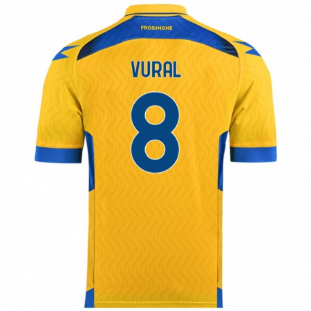 Kandiny Homme Maillot İsak Vural #8 Jaune Tenues Domicile 2024/25 T-Shirt