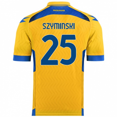 Kandiny Homme Maillot Przemyslaw Szyminski #25 Jaune Tenues Domicile 2024/25 T-Shirt