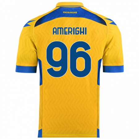 Kandiny Homme Maillot Igor Amerighi #96 Jaune Tenues Domicile 2024/25 T-Shirt