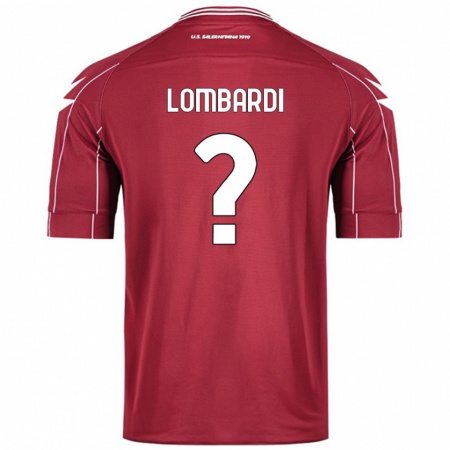 Kandiny Homme Maillot Lorenzo Lombardi #0 Bordeaux Tenues Domicile 2024/25 T-Shirt