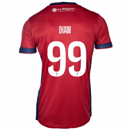 Kandiny Homme Maillot Mory Diaw #99 Bordeaux Clair Tenues Domicile 2024/25 T-Shirt