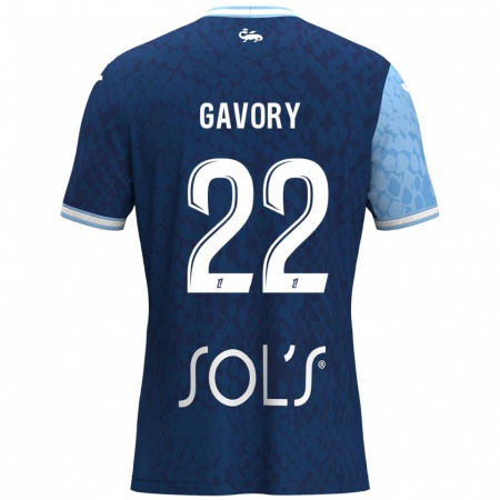 Kandiny Homme Maillot Christy Gavory #22 Bleu Ciel Bleu Foncé Tenues Domicile 2024/25 T-Shirt