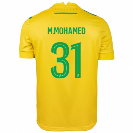 Kandiny Homme Maillot Mostafa Mohamed #31 Jaune Vert Tenues Domicile 2024/25 T-Shirt