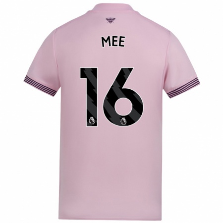 Kandiny Homme Maillot Ben Mee #16 Rose Tenues Extérieur 2024/25 T-Shirt