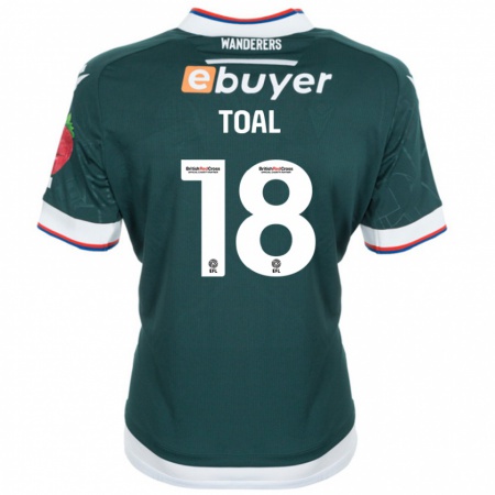 Kandiny Homme Maillot Eoin Toal #18 Vert Foncé Tenues Extérieur 2024/25 T-Shirt