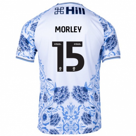 Kandiny Homme Maillot Jess Morley #15 Blanc Bleu Tenues Extérieur 2024/25 T-Shirt