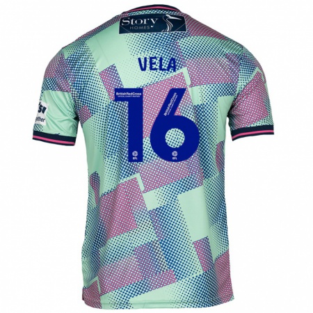 Kandiny Homme Maillot Josh Vela #16 Vert Tenues Extérieur 2024/25 T-Shirt