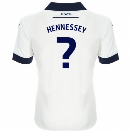 Kandiny Homme Maillot Laura Hennessey #0 Blanc Bleu Marine Tenues Extérieur 2024/25 T-Shirt