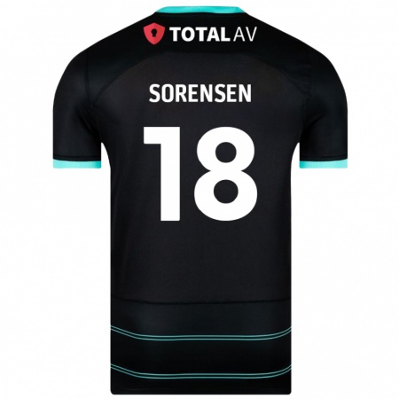 Kandiny Homme Maillot Elias Sørensen #18 Noir Tenues Extérieur 2024/25 T-Shirt