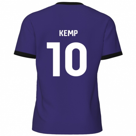 Kandiny Homme Maillot Dan Kemp #10 Violet Tenues Extérieur 2024/25 T-Shirt