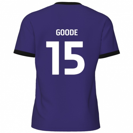 Kandiny Homme Maillot Charlie Goode #15 Violet Tenues Extérieur 2024/25 T-Shirt