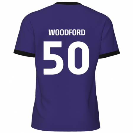 Kandiny Homme Maillot Max Woodford #50 Violet Tenues Extérieur 2024/25 T-Shirt