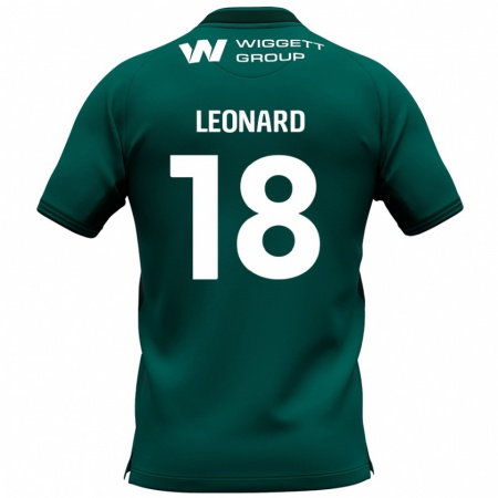 Kandiny Homme Maillot Ryan Leonard #18 Vert Tenues Extérieur 2024/25 T-Shirt