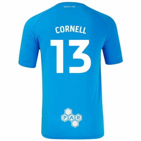 Kandiny Homme Maillot David Cornell #13 Bleu Ciel Tenues Extérieur 2024/25 T-Shirt