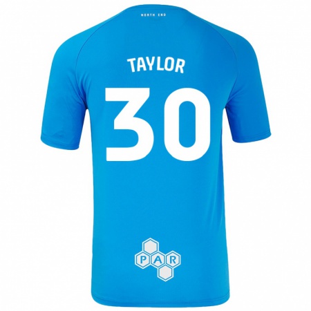 Kandiny Homme Maillot Kian Taylor #30 Bleu Ciel Tenues Extérieur 2024/25 T-Shirt