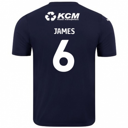 Kandiny Homme Maillot Reece James #6 Bleu Marine Tenues Extérieur 2024/25 T-Shirt