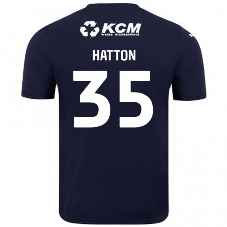 Kandiny Homme Maillot Ben Hatton #35 Bleu Marine Tenues Extérieur 2024/25 T-Shirt