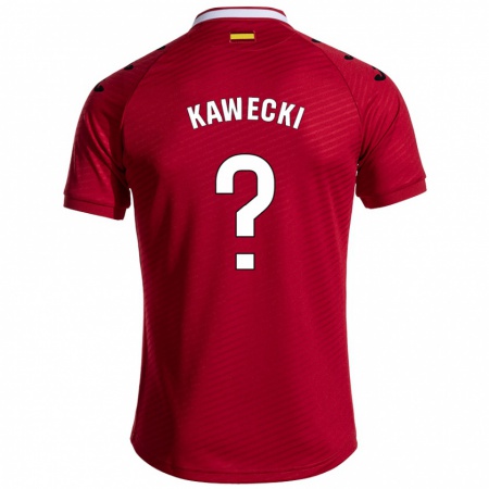 Kandiny Homme Maillot Luis Kawecki #0 Rouge Foncé Tenues Extérieur 2024/25 T-Shirt