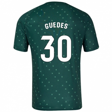 Kandiny Homme Maillot Gui Guedes #30 Vert Foncé Tenues Extérieur 2024/25 T-Shirt