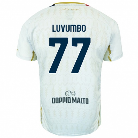 Kandiny Homme Maillot Zito Luvumbo #77 Blanc Tenues Extérieur 2024/25 T-Shirt