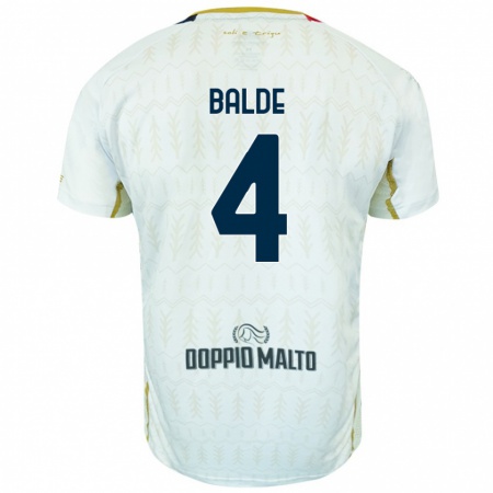 Kandiny Homme Maillot Mamadou Balde #4 Blanc Tenues Extérieur 2024/25 T-Shirt