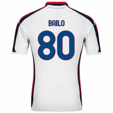 Kandiny Homme Maillot Giorgio Bailo #80 Blanc Tenues Extérieur 2024/25 T-Shirt