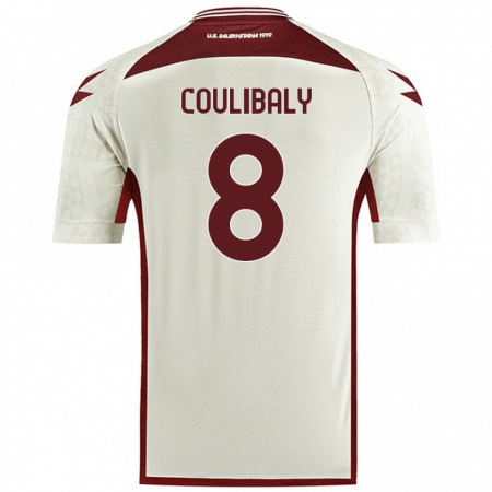 Kandiny Homme Maillot Mamadou Coulibaly #8 Couleur Crème Tenues Extérieur 2024/25 T-Shirt