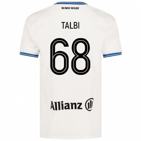 Kandiny Homme Maillot Chemsdine Talbi #68 Blanc Tenues Extérieur 2024/25 T-Shirt