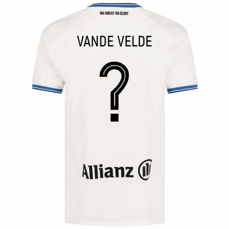 Kandiny Homme Maillot Chloé Vande Velde #0 Blanc Tenues Extérieur 2024/25 T-Shirt