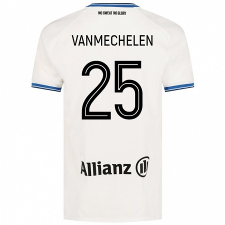 Kandiny Homme Maillot Davinia Vanmechelen #25 Blanc Tenues Extérieur 2024/25 T-Shirt