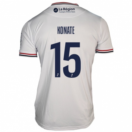 Kandiny Homme Maillot Cheick Oumar Konaté #15 Blanc Tenues Extérieur 2024/25 T-Shirt