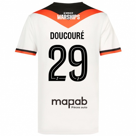 Kandiny Homme Maillot Siriné Doucouré #29 Blanc Tenues Extérieur 2024/25 T-Shirt