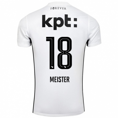 Kandiny Homme Maillot Wibke Meister #18 Blanc Noir Tenues Extérieur 2024/25 T-Shirt