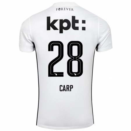 Kandiny Homme Maillot Cristina Carp #28 Blanc Noir Tenues Extérieur 2024/25 T-Shirt