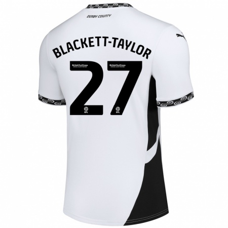 Kandiny Femme Maillot Corey Blackett-Taylor #27 Blanc Noir Tenues Domicile 2024/25 T-Shirt